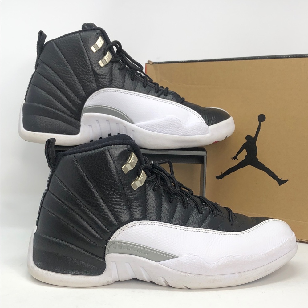 Air Jordan 12 Retro Playoffs CT8013-006 Black Varsity Red Sneakers - Size 10